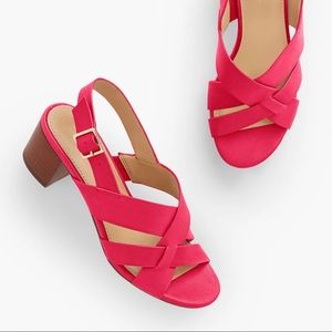 NWOT Talbots Mimi Soft Vachetta Crisscross Sandals